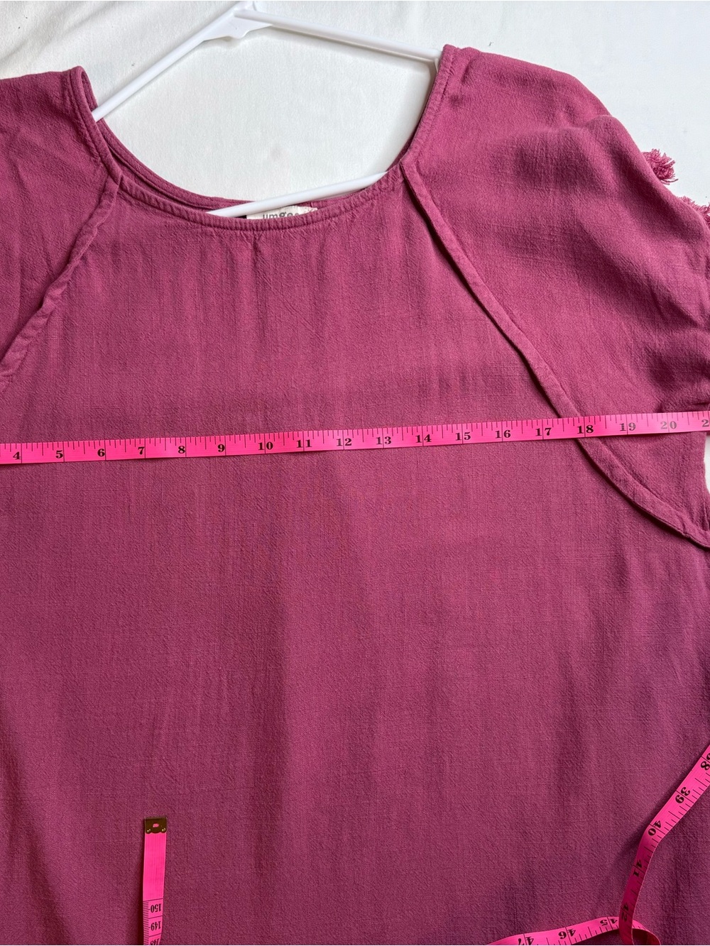 Umgee Mauve Pink High-Low Fringed Sleeve Dress - Picture 6 of 7
